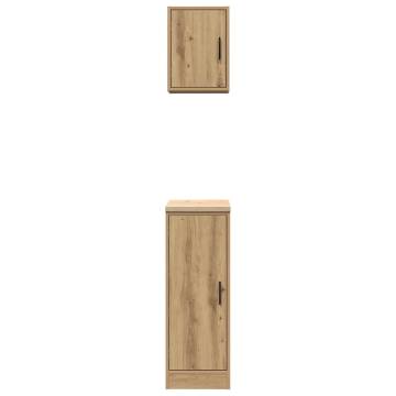 Garage Cabinets 2 pcs Artisan Oak Engineered Wood - Hipo Market