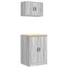 Garage Cabinets 2 pcs Grey Sonoma Engineered Wood - HipoMarket