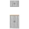 Garage Cabinets 2 pcs Grey Sonoma Engineered Wood - HipoMarket