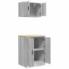 Garage Cabinets 2 pcs Grey Sonoma Engineered Wood - HipoMarket