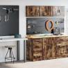  Garage Cabinets 2 pcs Smoked Oak Engineered Wood Colour smoked oak Size 40 x 51 x 85 cm Quantity in Package 1 Model 4 drawers 