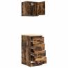 Garage Cabinets 2 pcs Smoked Oak - Durable Storage Solutions