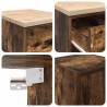 Garage Cabinets 2 pcs Smoked Oak - Durable Storage Solutions