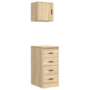 Garage Cabinets 2 pcs Sonoma Oak - Durable Storage Solutions