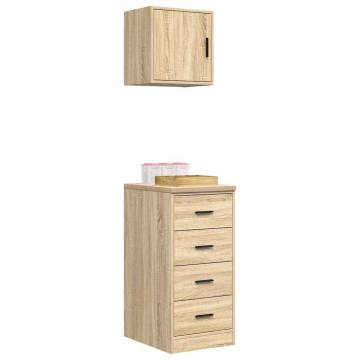 Garage Cabinets 2 pcs Sonoma Oak - Durable Storage Solutions