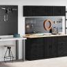  Garage Cabinets 2 pcs Black Engineered Wood Colour black Size 60 x 51 x 85 cm Quantity in Package 1 Model 4 drawers 