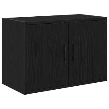 Garage Cabinets 2 pcs Black Engineered Wood | HipoMarket