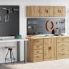  Garage Cabinets 2 pcs Artisan Oak Engineered Wood Colour artisian oak Size 40 x 51 x 85 cm Quantity in Package 1 Model 4 drawers 