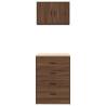 Garage Cabinets 2 pcs Brown Oak Engineered Wood for Storage