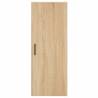 Stylish Highboard Sonoma Oak - 34.5x34x180 cm Engineered Wood