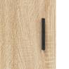 Stylish Highboard Sonoma Oak - 34.5x34x180 cm Engineered Wood