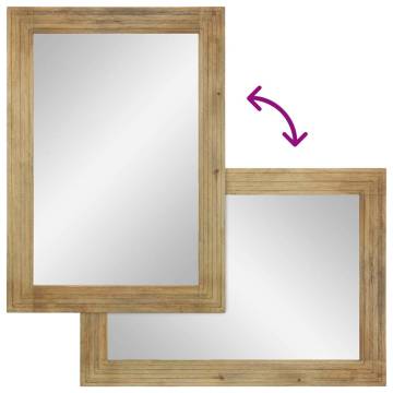 Bathroom Mirror Brown 50x70 cm - Solid Mango Wood | HipoMarket