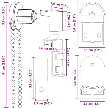 20 Piece Roller Blind Fittings 25 mm - Durable & Adjustable