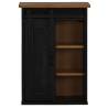 HALDEN Black Hanging Cabinet with Sliding Door – 49x22.5x70 cm