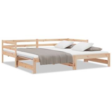 Pull-out Day Bed without Mattress - Versatile Pinewood Design