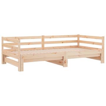 Pull-out Day Bed without Mattress - Versatile Pinewood Design