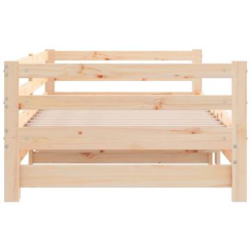 Pull-out Day Bed without Mattress - Versatile Pinewood Design