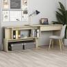 Corner Desk Sonoma Oak 200x50x76 cm Engineered Wood Colour sonoma oak 