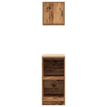 Garage Cabinets 2 pcs - Old Wood Engineered Wood Storage