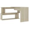 Corner Desk Sonoma Oak - Modern Rotatable Design | Hipomarket