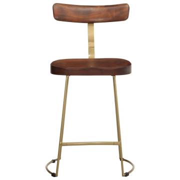 Stylish 2 pcs Bar Stools - Solid Wood Mango Design