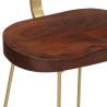 Stylish 2 pcs Bar Stools - Solid Wood Mango Design