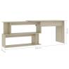 Corner Desk Sonoma Oak - Modern Rotatable Design | Hipomarket