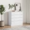 Chest of Drawers ALTA White 77x35x73 cm Solid Wood Pine Colour white Quantity in Package 1 