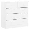 Chest of Drawers ALTA White - Solid Wood Pine 77x35x73 cm