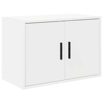 6 pcs Garage Cabinets - Durable White Engineered Wood Storage