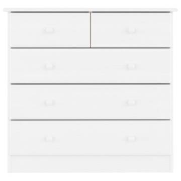 Chest of Drawers ALTA White - Solid Wood Pine 77x35x73 cm