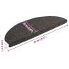 Self-Adhesive Stair Mats - 20 pcs Anthracite | HipoMarket