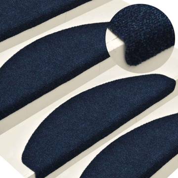 Stair Mats Self-Adhesive - 20 pcs Navy | Hipomarket UK