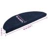 Stair Mats Self-Adhesive - 20 pcs Navy | Hipomarket UK