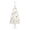 Artificial Pre-lit Christmas Tree with Ball Set White 240 cm Colour gold Size 240 x 100 cm Quantity in Package 1 Number of Branch Tips 