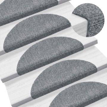 Self-Adhesive Stair Mats 20 pcs | Light Grey | Safe & Stylish