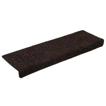 Self-Adhesive Stair Mats - Brown - 30 pcs | Hipo Market UK