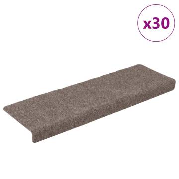 Self-Adhesive Stair Mats - 30 pcs Cream | Hipomarket UK