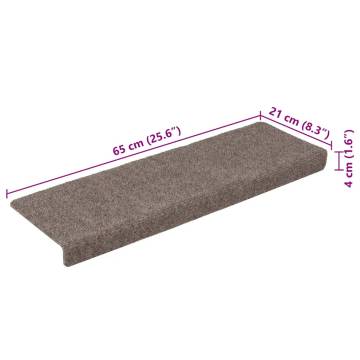 Self-Adhesive Stair Mats - 30 pcs Cream | Hipomarket UK