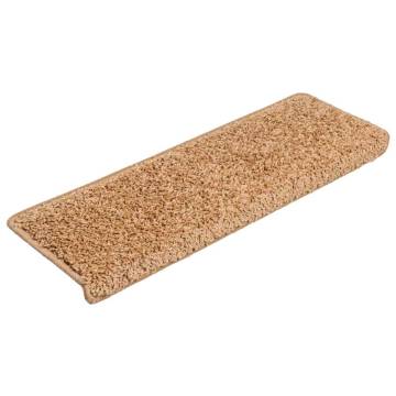 Beige Stair Mats 30 pcs - Non-Slip & Washable | HipoMarket