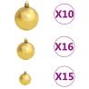 Pre-lit White Christmas Tree with Ball Set - 240 cm