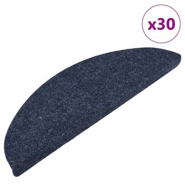 Self-Adhesive Stair Mats - 30 pcs Blue | Hipomarket UK