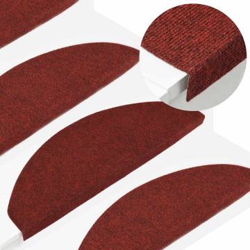 Self-Adhesive Stair Mats - 30 pcs Red | Hipomarket