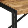 Coffee Table 100x50cm - Solid Rough Mango Wood & Iron Frame