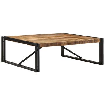 Stylish Square Coffee Table - Solid Mango Wood 100x100 cm