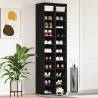 Shoe Cabinet Black Oak - Durable Engineered Wood Storage