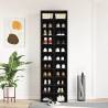 Shoe Cabinet Black Oak - Durable Engineered Wood Storage