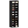 Shoe Cabinet Black Oak - Durable Engineered Wood Storage