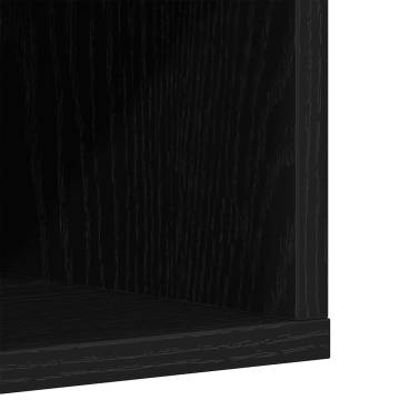 Shoe Cabinet Black Oak - Durable Engineered Wood Storage