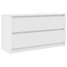 Stylish White TV Cabinet | 100x35x54 cm Engineered Wood